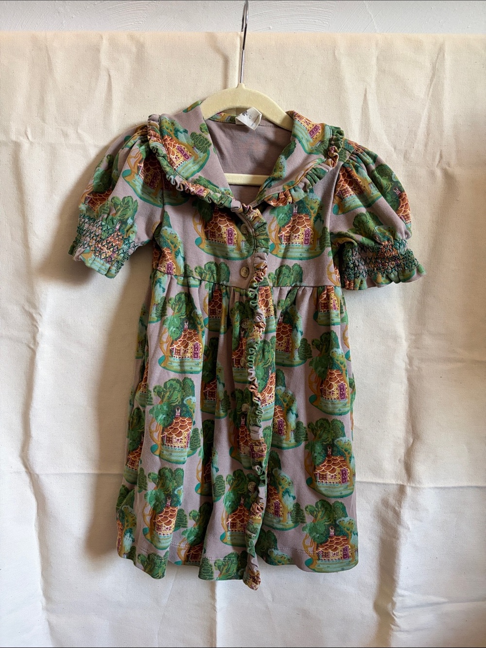 kate quinn cottage dress with ruffle collar
